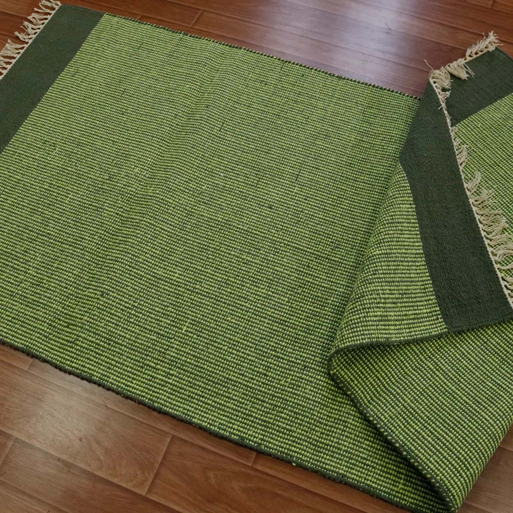 Green and White Special Cotton Yoga Mats