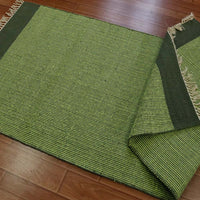 Green and White Special Cotton Yoga Mats